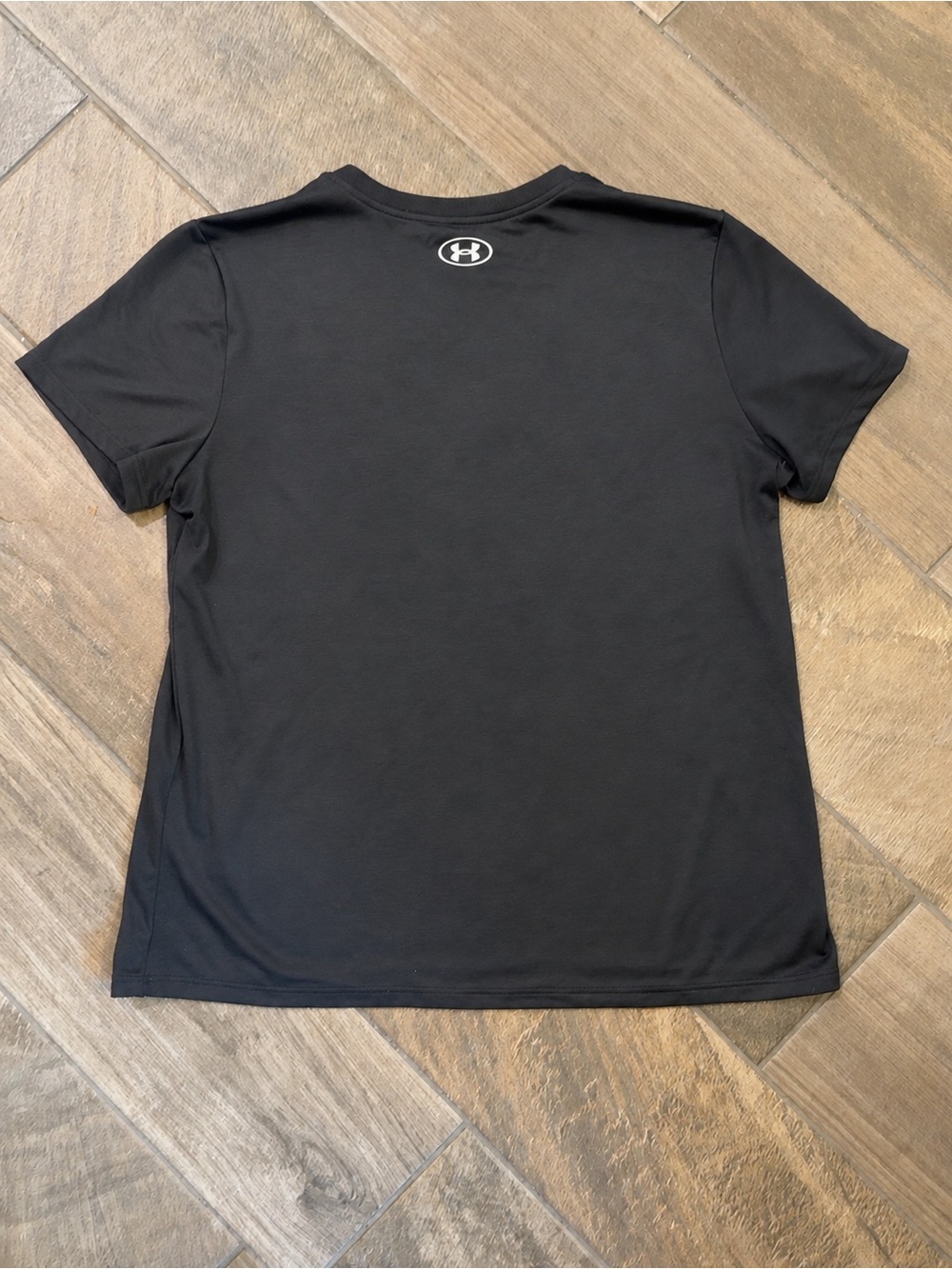 Under Armour UA Tech Floral Logo V-Neck Loose Fit T-Shirt Black Women’s Large - Picture 4 of 8